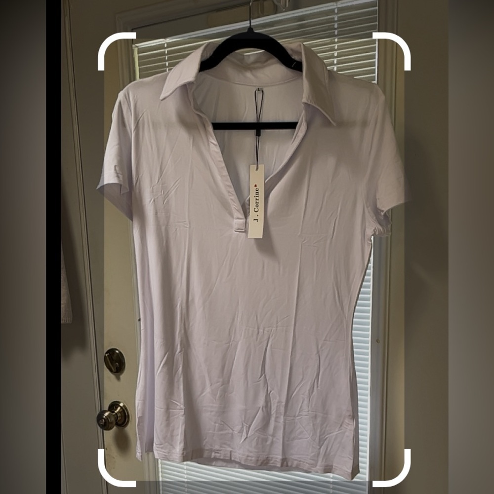 Nice V Neck white Tee